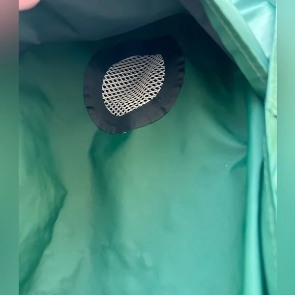 Columbia Men's Large Green Hood Snap Zip‎ Pockets Breathable Waterproof Jacket - Picture 8 of 15